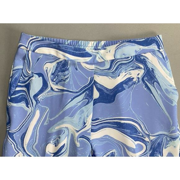 Chico's Pull On Sheer Flex Waist Lightweight Pants. Blue Swirl, Women's 4R. MINT - Picture 5 of 9